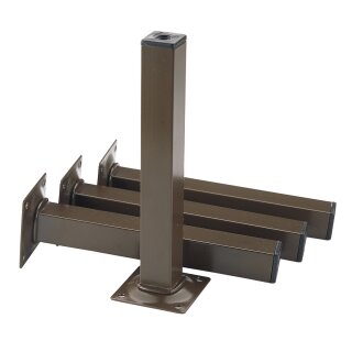 Möbelfuß weiß 25x25mm H.100mm Platte ELEMENT SYSTEM