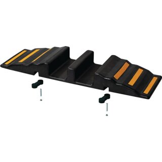 Gummi-Schlauchbrücke L850xB380xH90mm 6 Reflektorstreifen