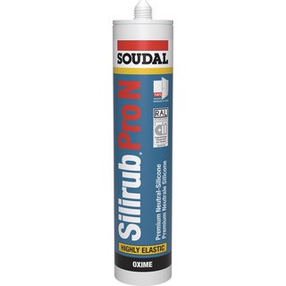 Silikondichtstoff Silirub Pro N transp.300 ml Kartusche SOUDAL