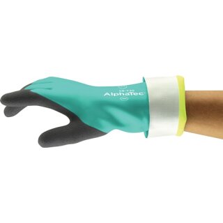 Chemiehandschuh AlphaTec 58-735 Gr.9 grün EN 388,EN 374 PSA III ANSELL