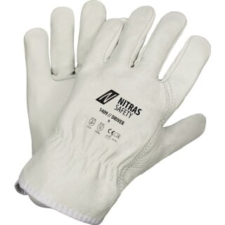 Handschuhe Driver Gr.11 grau Rindvollleder EN 388 PSA II NITRAS