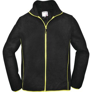 Herren Fleecejacke Gr.M schwarz/limette