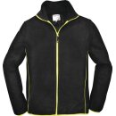 Herren Fleecejacke Gr.XXL schwarz/limette