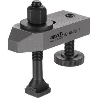 Spanneisen Nr.6314V f.T-Nut 18mm Spann-H.13-46mm Spannschraube M16x18x125mm AMF