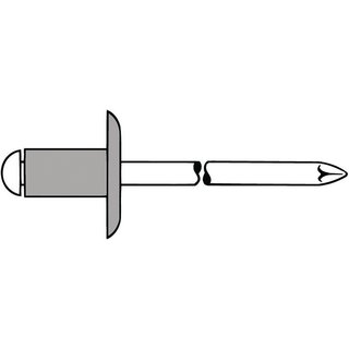 Blindniet Nietschaft dxl 4,0x12,0mm K12 Alu/Stahl 500 St.GESIPA