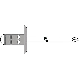 Blindniet PolyGrip Nietschaft dxl 4x13mm K12 Alu./STA 500 St.GESIPA