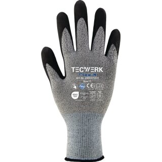 Handschuhe FlexN Gr.11 grau/schwarz EN 388 PSA II TECWERK