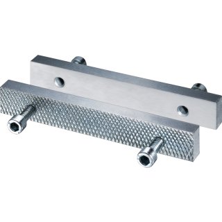 Schraubstockbacke Heuer Front Backen-B.120mm glatt/geriffelt HEUER