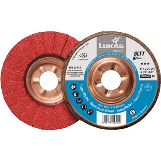 Fächerscheibe SLTT Ceramic D.125mm K.40 fl.INOX/Stahl CO LUKAS