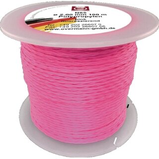 Pflastererschnur L.100m D.2mm 60kg PP pink