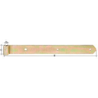 Ladenband 500xØ13x40mm Stahl roh galv. gelb verz.