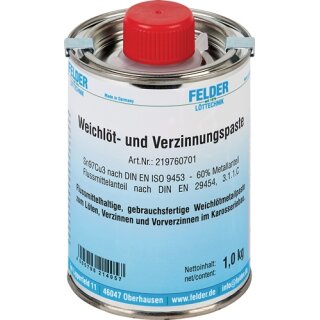 Weichlöt- u.Verzinnungspaste 230-250GradC 1kg S-Sn97Cu3 FELDER