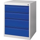 Schubladenschrank BK 600 H800xB600xT600mm grau/blau 4...