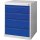 Schubladenschrank BK 600 H800xB600xT600mm grau/blau 4 Schubl.Einfachauszug