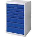 Schubladenschrank BK 600 H1000xB600xT600mm grau/blau 7...