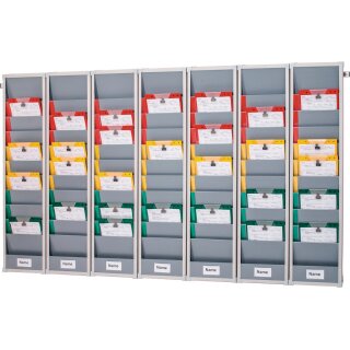 Planungstafel 7 Segmente B2300xH1282xT78mm inkl. Wandprofil f. DIN A5