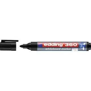 Whiteboardmarker 360 schwarz Strich-B.1,5-3mm Rundspitze