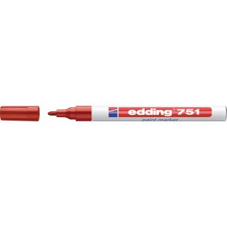 Lackmarker 751 rot Strich-B.1-2mm Rundspitze EDDING