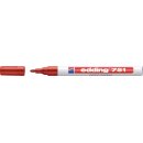 Lackmarker 751 rot Strich-B.1-2mm Rundspitze EDDING
