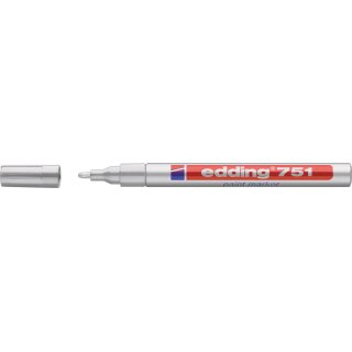 Lackmarker 751 silber Strich-B.1-2mm Rundspitze EDDING