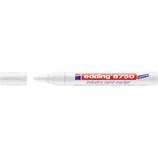 Industrie-Lackmarker 8750 weiß Strich-B.2-4mm Rundspitze EDDING