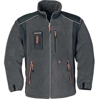 Fleecejacke Gr.XXXL dunkelgrau/schwarz/orange TERRATREND