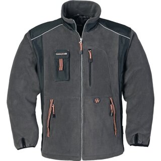 Fleecejacke Gr.M dunkelgrau/schwarz/orange TERRATREND
