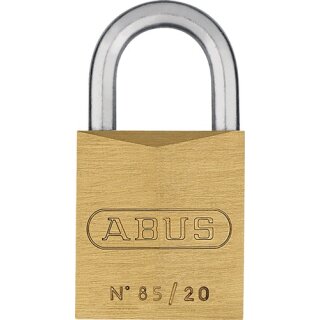 Zylindervorhangschloss 85/20 gl Schlosskörper-B.21mm MS gl.0393 ABUS