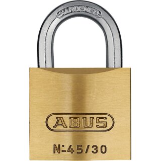 Zylindervorhangschloss 45/30 Schlosskörper-B.29mm MS versch.-schl.ABUS